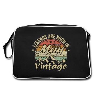 Mai 2002 Geburtstagsgeschenk 2002 Jahrgang 2002 - Retro Tasche - Schwarz/Weiß - Hinten