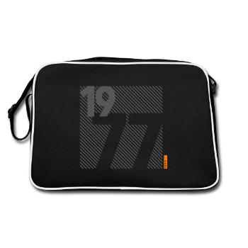 Made in 1977 Retro Modernist Design Birthday Gift - Retro Bag - black/white - Back