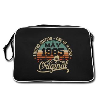 Mai 1985 anniversaire Mai 1985 cadeau 1985 Mai - Sac Retro - noir/blanc - Dos