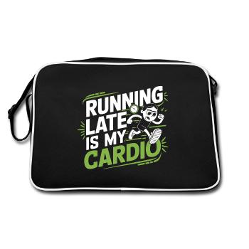 Fun design for delay, lack of time, & stre - Retro Bag - black/white - Back