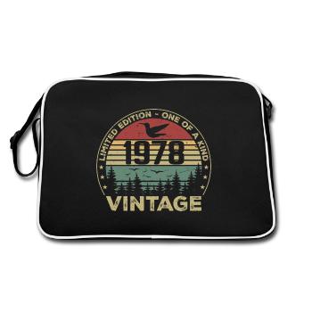 Vintage 1978 Original 1978 Rétro Anniversaire 1978 - Sac Retro - noir/blanc - Dos