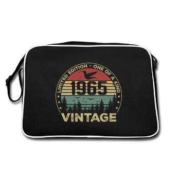 Jahrgang 1965 Original 1965 Retro Geburtstag 1965 - Retro Tasche - Schwarz/Weiß - Hinten
