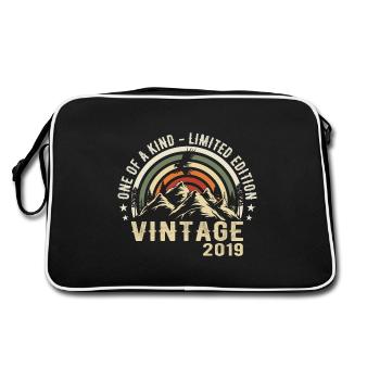Né en 2019 Vintage 2019 Anniversaire Rétro 2019 - Sac Retro - noir/blanc - Dos