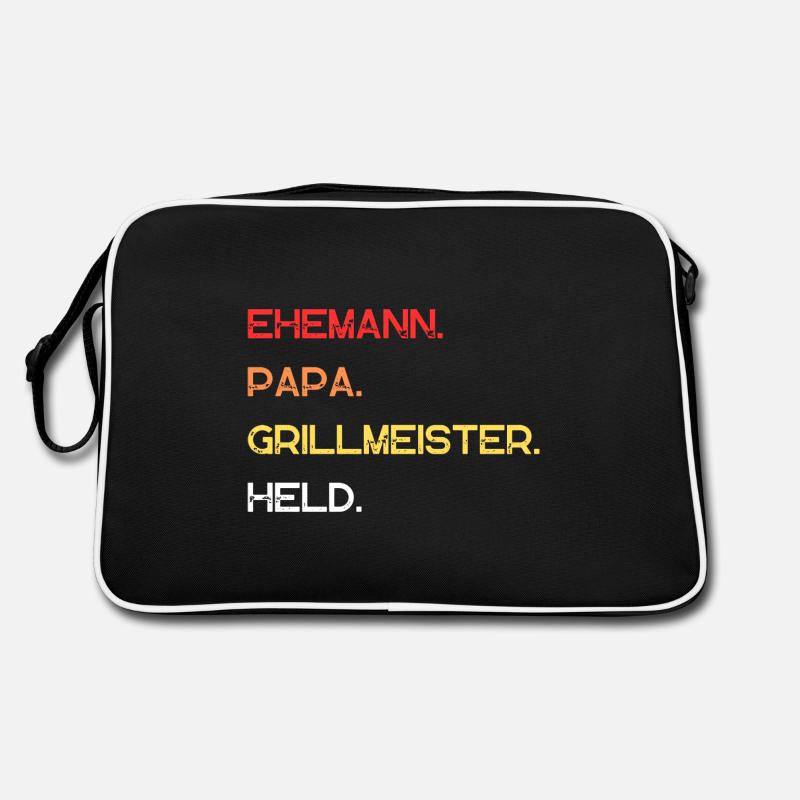 Husband dad grill master hero cool gift idea Retro Bag