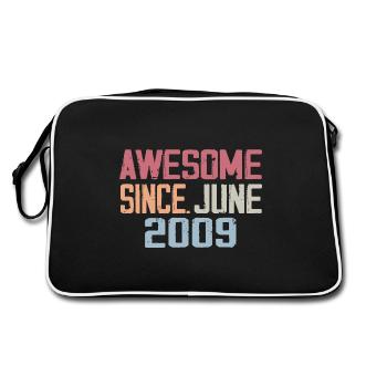 Juin 2009 Juin Cadeau Anniversaire June 2009 Rétro - Sac Retro - noir/blanc - Dos