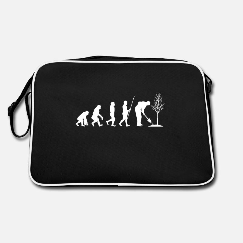 Gärtner Baum Garten Gartengeräte Evolution - Retro Tasche - Schwarz/Weiß