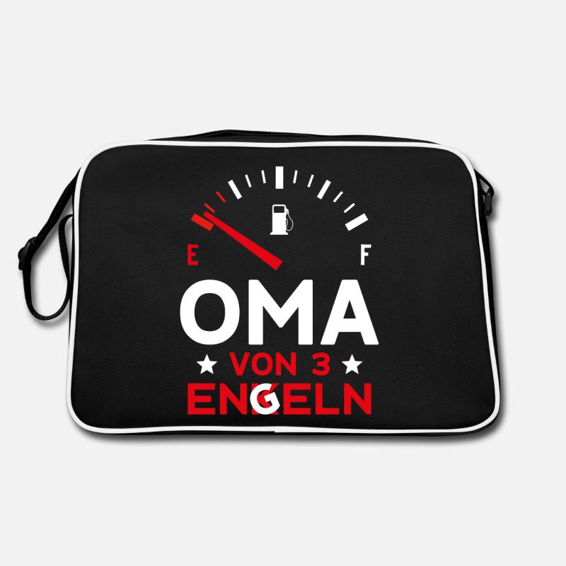 MUTTERTAG OMA VON 3 ENKELN OMA - Retro Tasche - Schwarz/Weiß