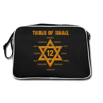 12 Douze tribus d’Israël Israélite hébreu Juda - Sac Retro - noir/blanc - Dos