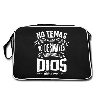 NO TEMAS Chrétiens Citation de verset biblique en espagnol - Sac Retro - noir/blanc - Dos