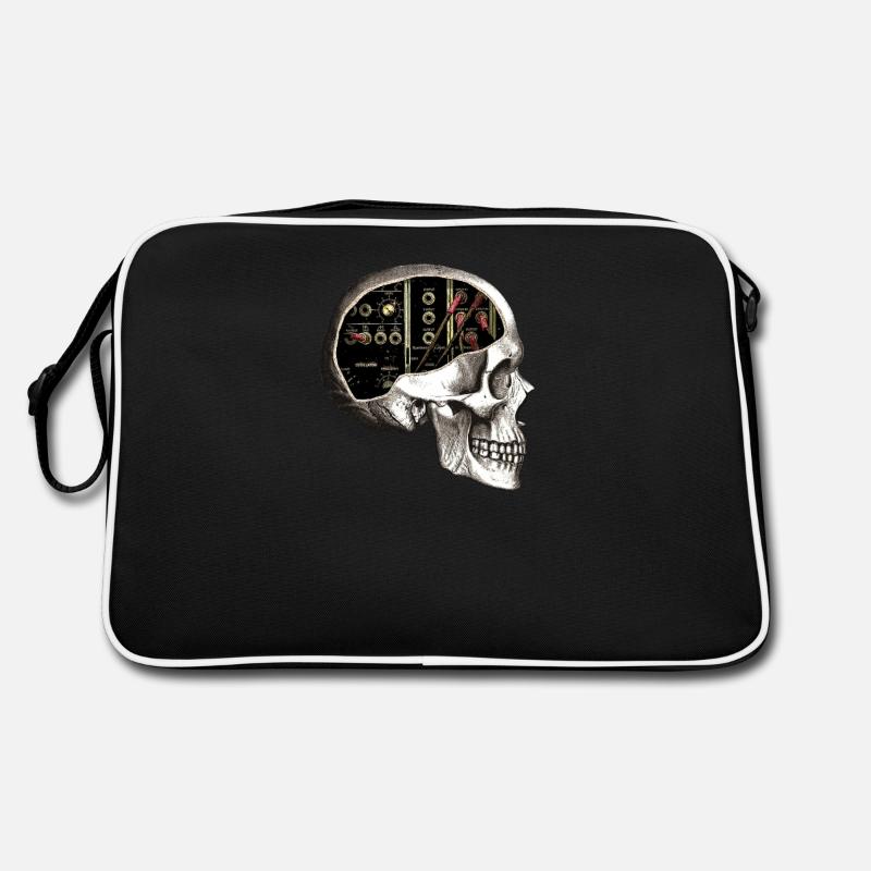 Analog Modular Skull für Synth Nerd Retro Tasche