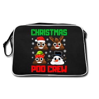 Noël caca crew drôle Noël pyjama - Sac Retro - noir/blanc - Dos