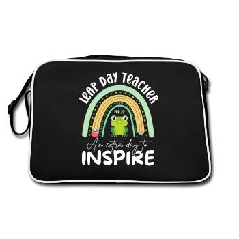 Enseignant de la Journée bissextile 29 février Éducateur - Sac Retro - noir/blanc - Dos