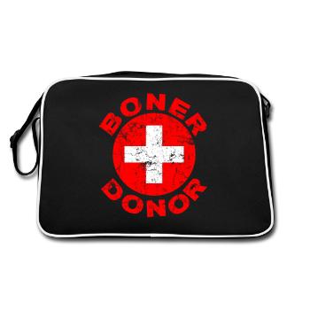 Boner Donor Idée de costume drôle d’Halloween - Sac Retro - noir/blanc - Dos