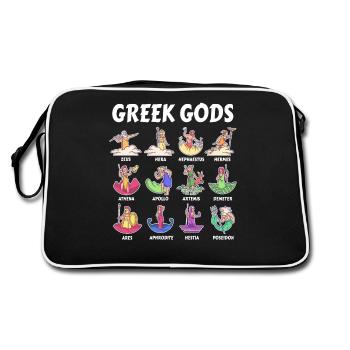 Dieux de la mythologie grecque - Dieux antiques de la Grèce - Sac Retro - noir/blanc - Dos