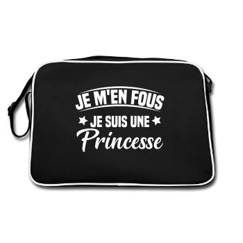 je m'en fou je suis une princesse - Sac Retro - noir/blanc - Dos