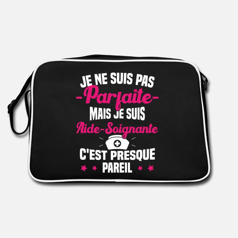 Pas parfaite mais je suis Aide Soignante Cadeau Sac Retro