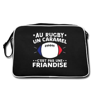 Au Rugby Un Caramel C'est Pas Une Friandise - Sac Retro - noir/blanc - Dos
