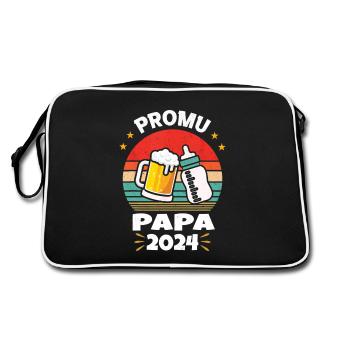 Promoted to Future Dad 2024 - Retro Bag - black/white - Back