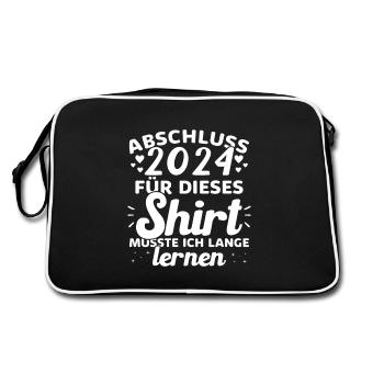 Remise des diplômes 2024 Obtention du diplôme d’études secondaires - Sac Retro - noir/blanc - Dos