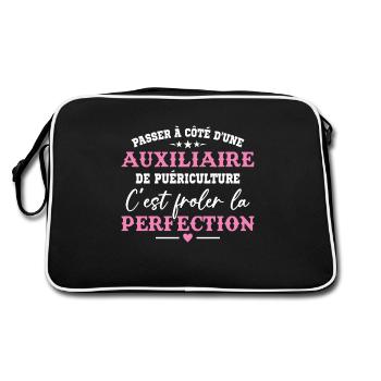 Auxiliaire de puériculture Puéricultrice Métier - Sac Retro - noir/blanc - Dos