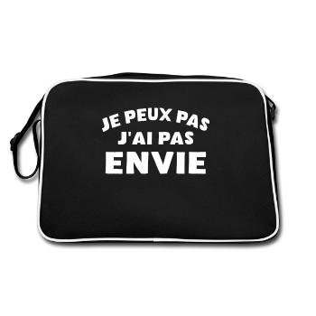 Je peux pas j ai pas envie humour - Sac Retro - noir/blanc - Dos