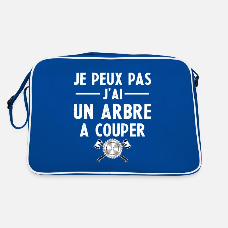 Je Peux Pas J ai Un Arbre A Couper Cadeau Sac Retro