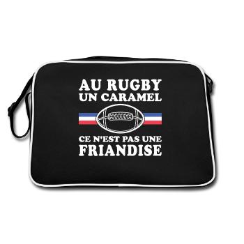 Au Rugby Un Caramel C'est Pas Une Friandise - Sac Retro - noir/blanc - Dos