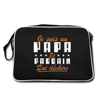 I'm a Dad and Godfather Who Rips - Retro Bag - black/white - Back