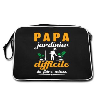 Dad Gardener Gift Hard To Do Better - Retro Bag - black/white - Back