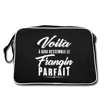 This is what the perfect brother looks like - Retro Bag - black/white - Back