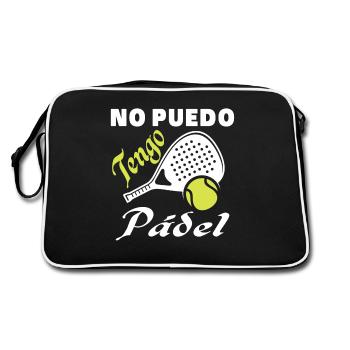 Ich kann keine Padel-Padel-Athleten haben - Retro Tasche - Schwarz/Weiß - Hinten