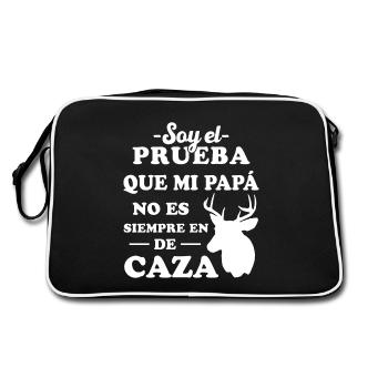 Preuve que mon père ne chasse pas toujours - Sac Retro - noir/blanc - Dos
