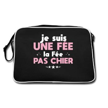 Je Suis Une Fée La Fée Pas Chier - Sac Retro - noir/blanc - Dos