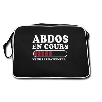 Abs in progress please wait - Retro Bag - black/white - Back