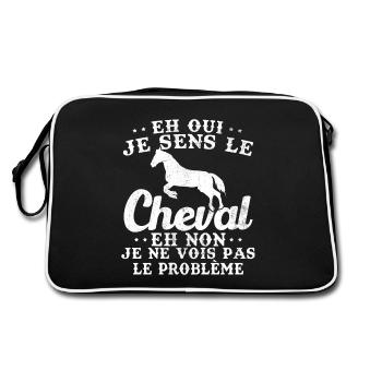I feel the horse and no I don't see the problem - Retro Bag - black/white - Back