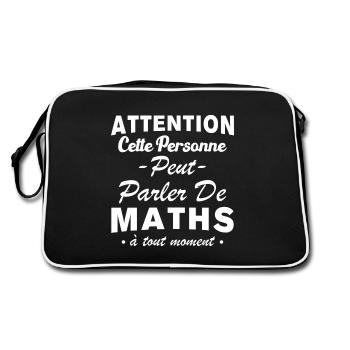 Cette personne peut parler de maths à tout moment - Sac Retro - noir/blanc - Dos