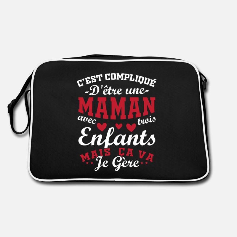 It's complicated to be a Mom with 3 Children Retro Bag