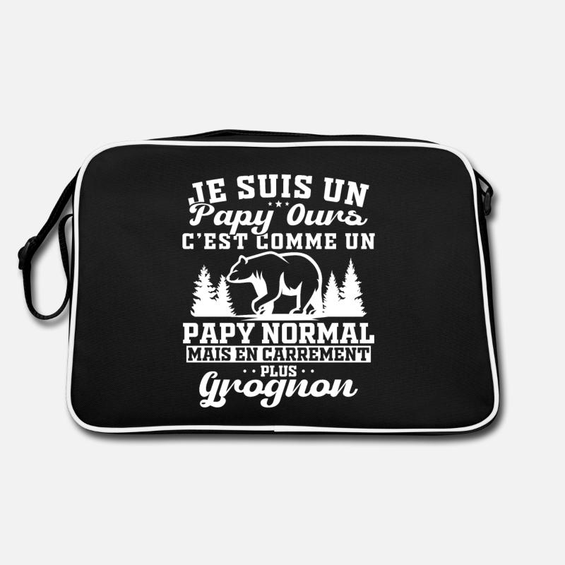 Je suis un papy ours grognon cadeau humour papy Sac Retro