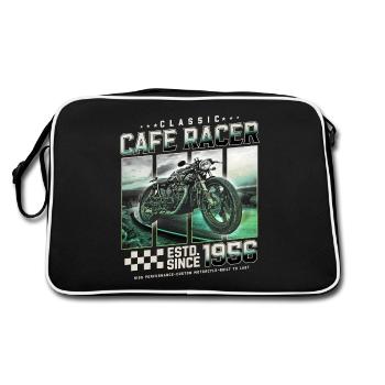 Cafe Racer construit en 1956 - Sac Retro - noir/blanc - Dos