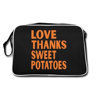 Love Thanks Sweet Potatoes Funny Autumn Fall - Sac Retro - noir/blanc - Dos