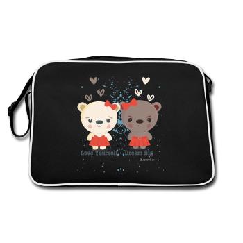 Lean & Loo Offical theme shirt - Retro Bag - black/white - Back