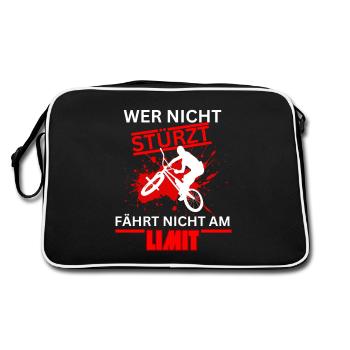 Si vous ne tombez pas, vous ne roulez pas sur votre BMX à la limite - Sac Retro - noir/blanc - Dos