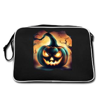 Citrouille d’Halloween effrayante - Sac Retro - noir/blanc - Dos