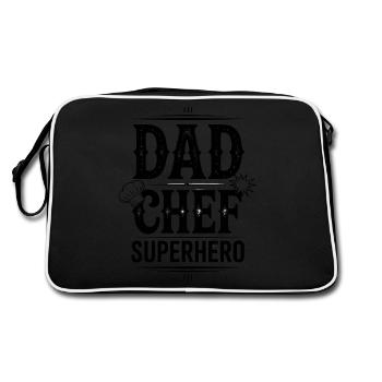 Dad Superhero Dad - Retro Bag - black/white - Back