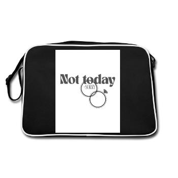 Not today sorry - Retro Tasche - Schwarz/Weiß - Hinten