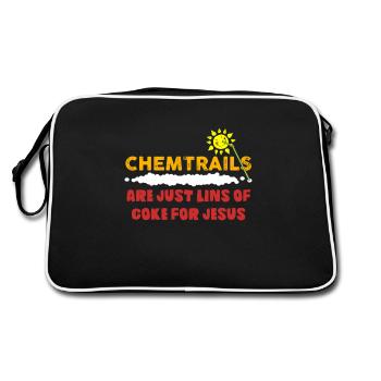 Les chemtrails ne sont que des lignes de Cokefor Jesus - Sac Retro - noir/blanc - Dos