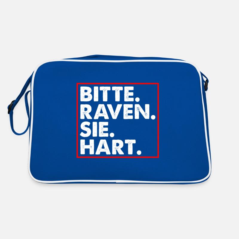 Bitte raven Sie hart Goa Techno Dubstep Retro Tasche