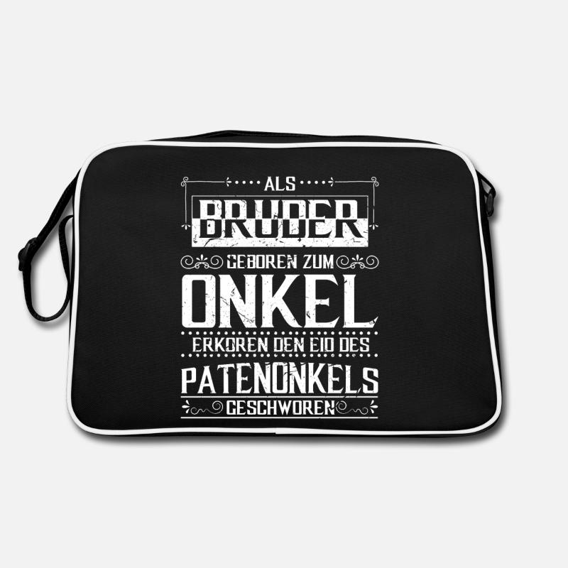Bruder Paten-Onkel Paten-Kind Pate Taufpate Retro Tasche