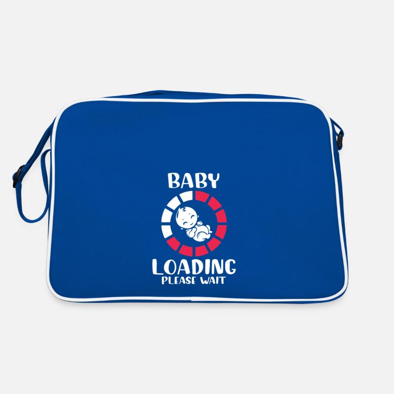 Witziges Geschenk werdende Mutter baldige Geburt M Retro Tasche