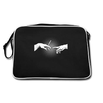 Michelangelo Pass the joint Weed Druffi Trippy - Retro Bag - black/white - Back